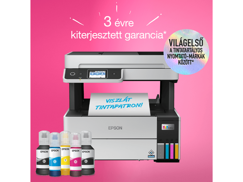 Epson L6490 színes MFP, DUPLEX, 13 000/5200 oldal tintával