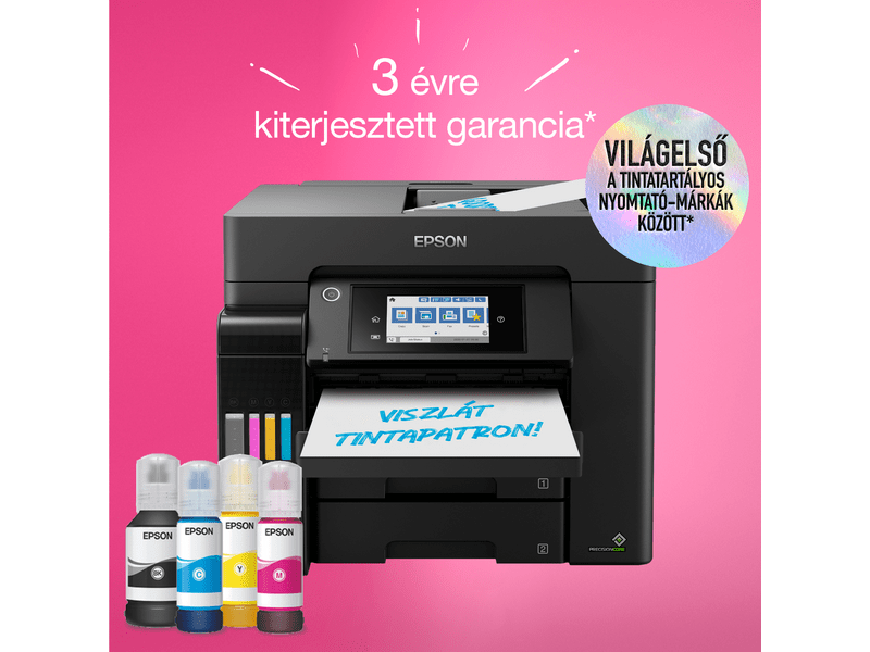 Epson L6570 színes MFP, Duplex, 8100/6500 oldal tintával