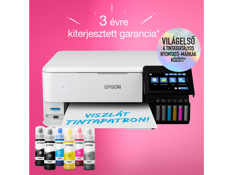 Epson L8160 fotónyomtató MFP 1800 fotóra elegendő tintával