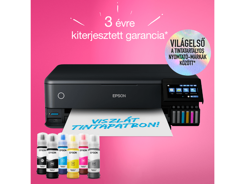 Epson L8180 fotónyomtató MFP 1800 fotóra elegendő tintával