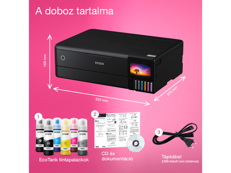 Epson L8180 fotónyomtató MFP 1800 fotóra elegendő tintával