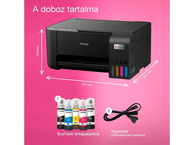 Epson L3230 színes MFP, USB, 8100/6500 oldal tintával