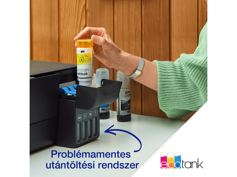 Epson L3270 Színes MFP, WiFi/USB, 8100/6500 oldal tintával