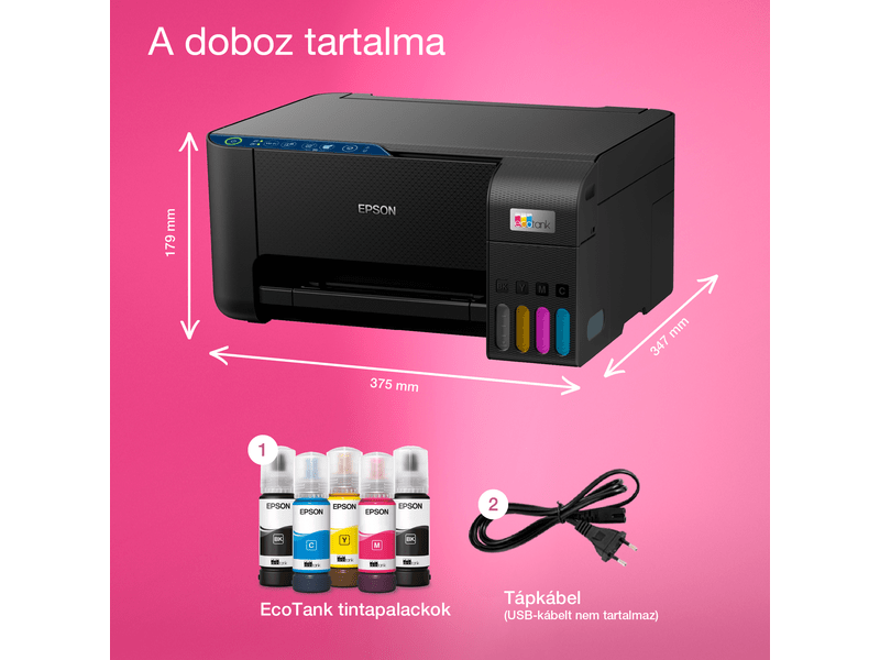 Epson L3271 színes MFP, WiFi, 8100/6500 oldal tintával