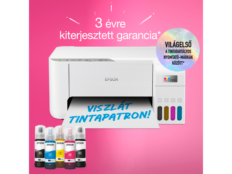 Epson L3276 színes MFP, WiFi, 8100/6500 oldal tintával