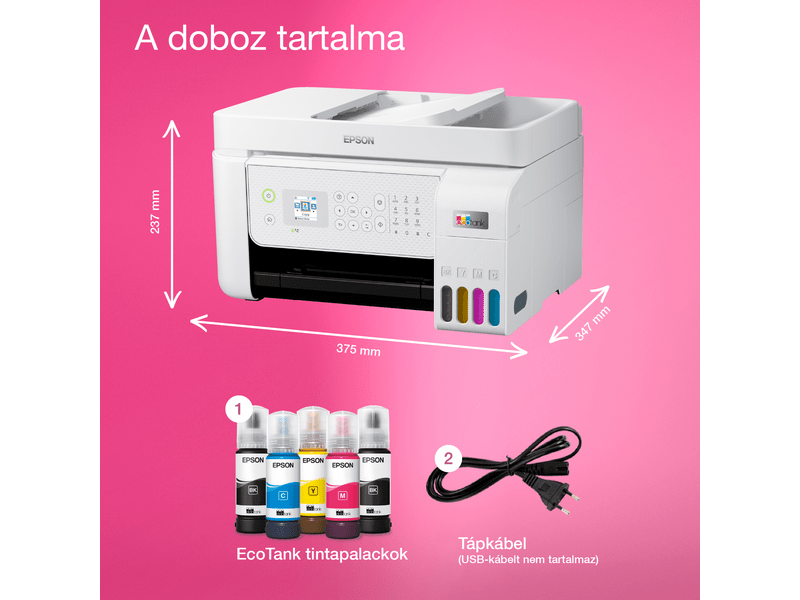 Epson L5316 színes MFP, WiFi/LAN, 8100/6500 oldal tintával