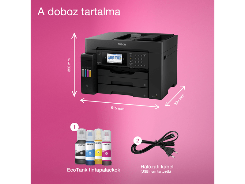 Epson L15150 A3 színes MFP DUPLEX 4500/2800 oldal tintával