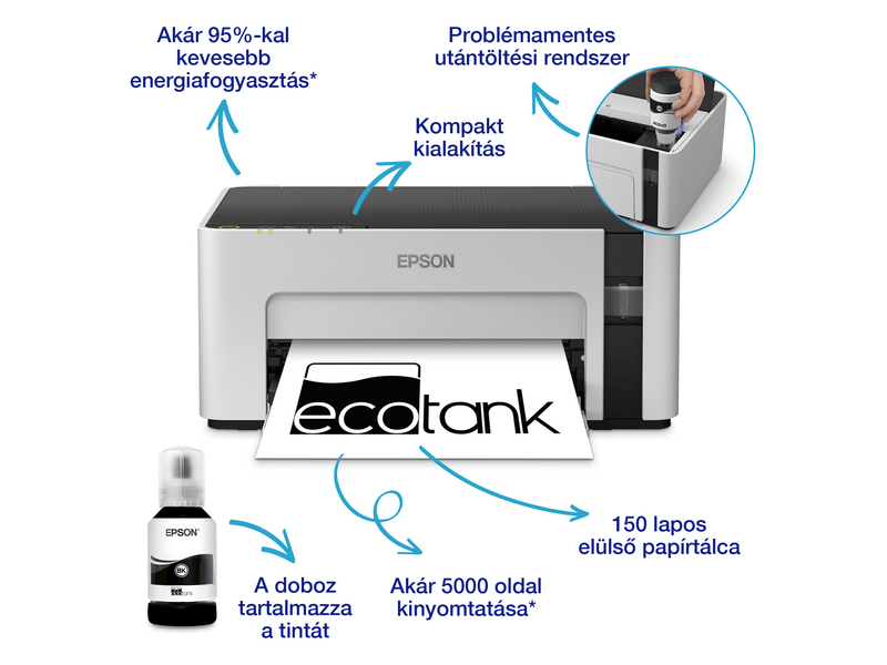 Epson M1120 egyfunkciós mono nyomtató 6000 oldal tintával