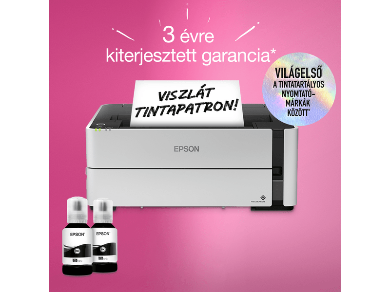 Epson M1170 mono nyomtató LAN/USB 5000 oldal tintával