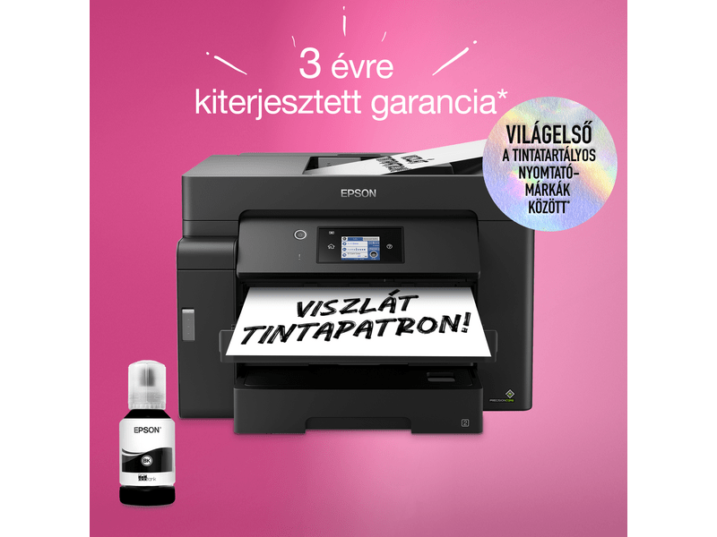Epson M15140 A3 mono MFP, DUPLEX, WiFi, 4500 oldal tintával