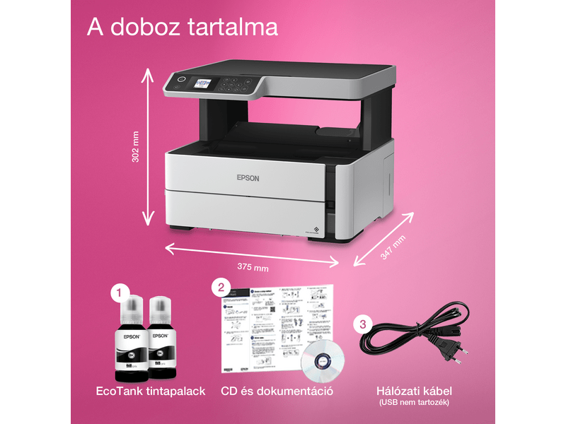 Epson M2170 Mono MFP WiFi/LAN 11 000 oldal tintával