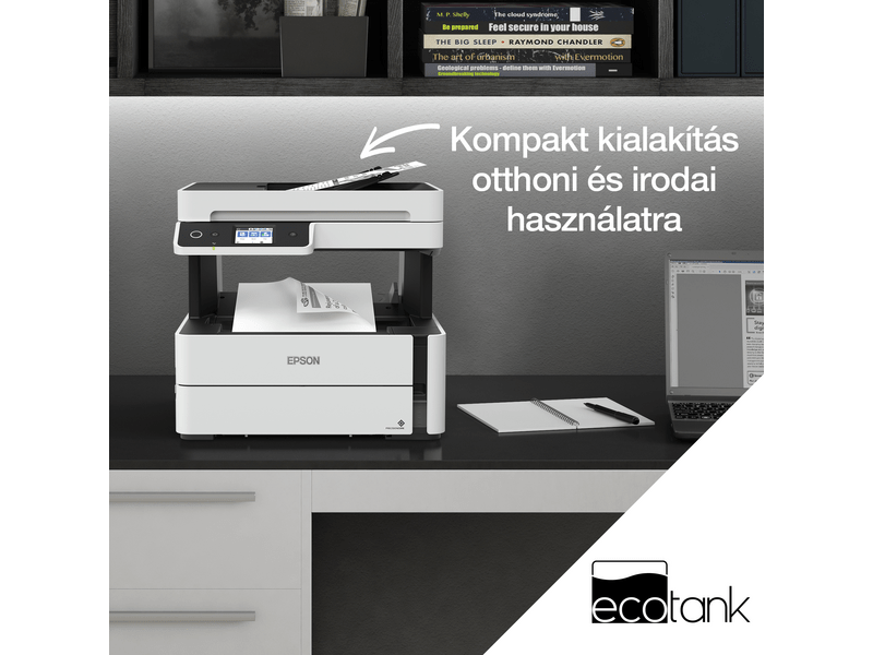Epson M3180 mono MFP, Duplex, WiFi, 11 000 oldal tintával