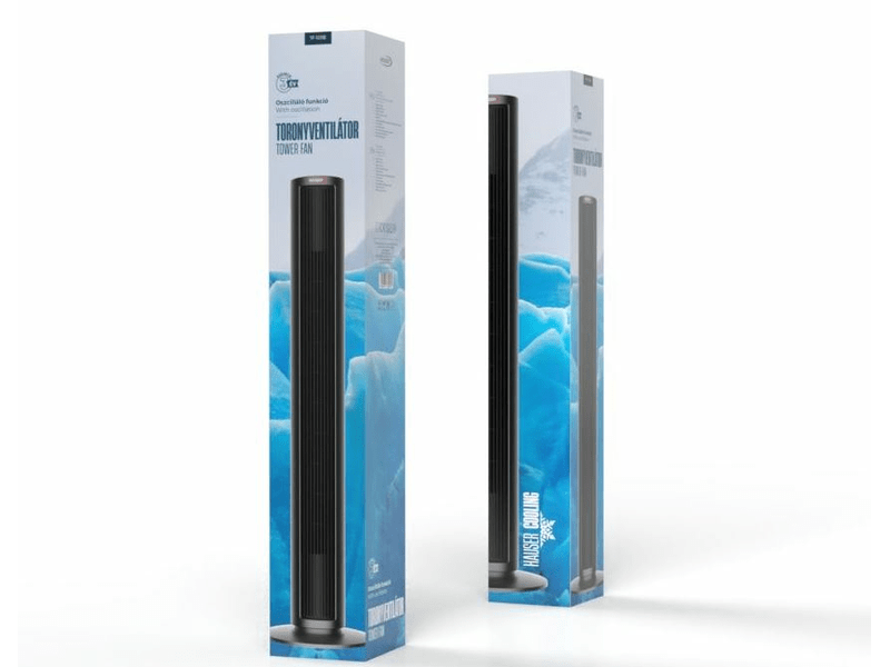 Hauser TF-103B Oszlopventilátor, fekete
