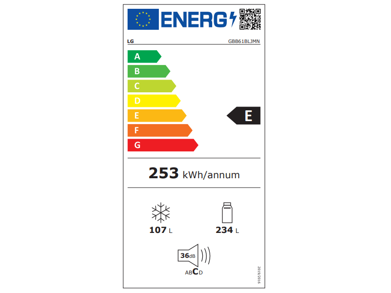 LG GBB61BLJMN Alulfagyasztós hűtőszekrény