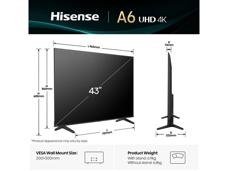 Hisense 43A6Q 43