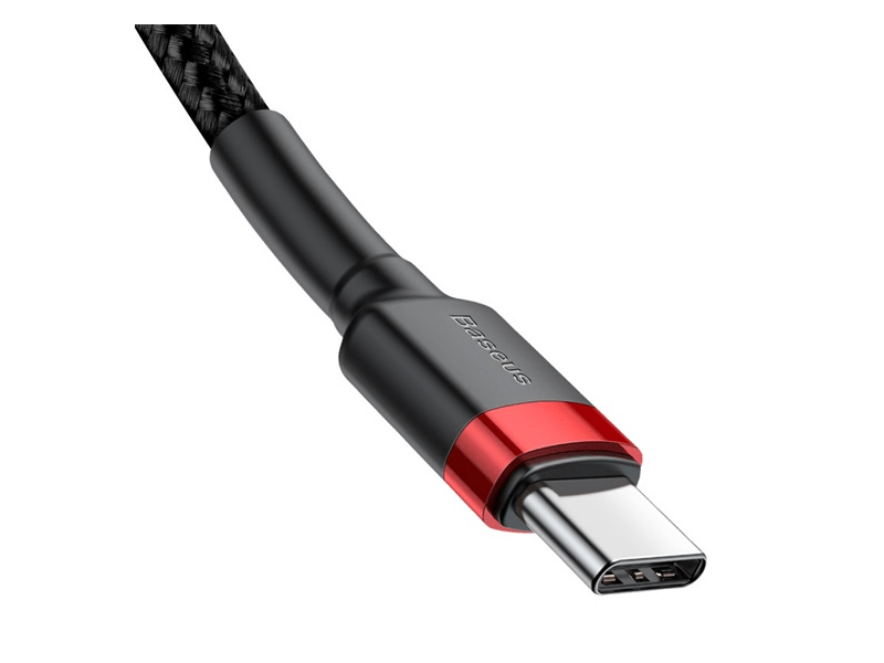 Baseus USB Type-C 60W Gyorstöltő adatkábel 1m, piros/fekete (CATKLFG91)