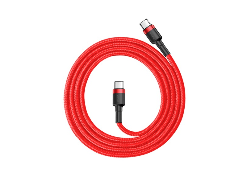 Baseus USB Type-C 60W Gyorstöltő adatkábel 1m, piros (CATKLFG09)