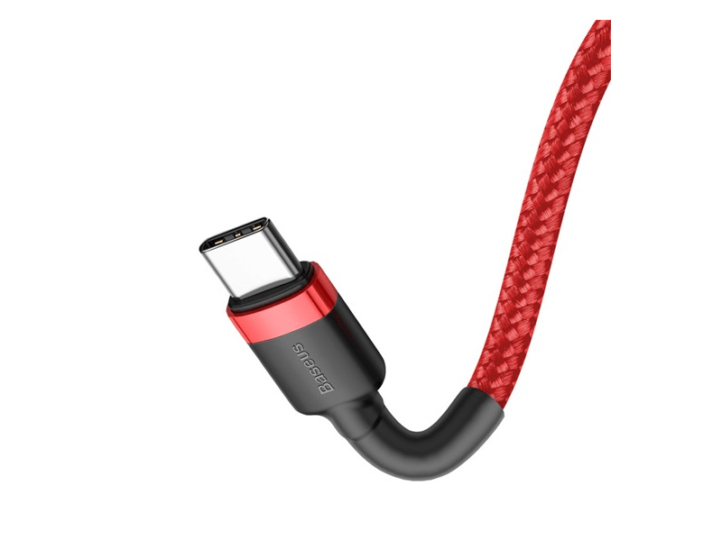 Baseus USB Type-C 60W Gyorstöltő adatkábel 1m, piros (CATKLFG09)