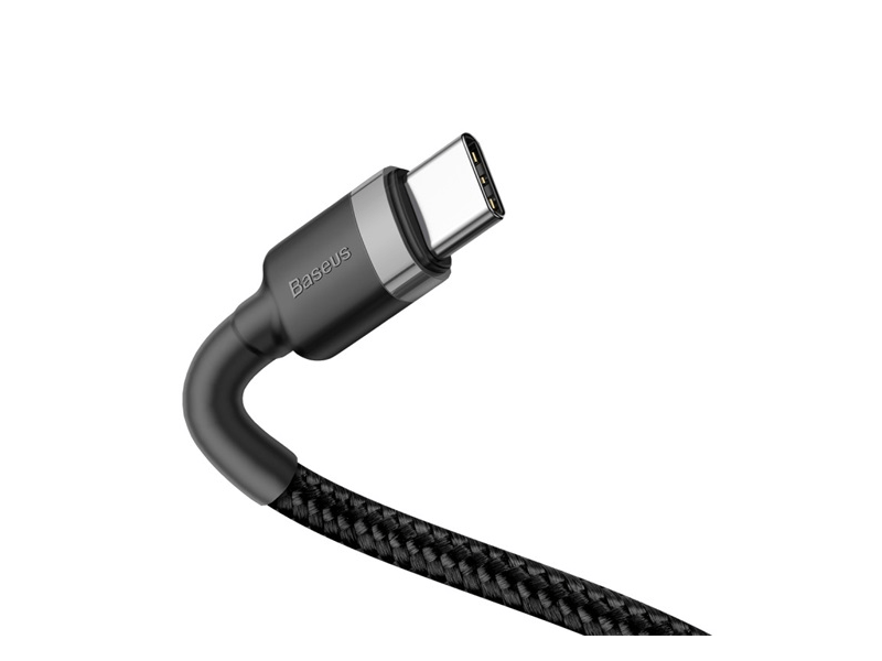 Baseus USB Type-C 60W Gyorstöltő adatkábel 1m, szürke/fekete (CATKLFGG1)