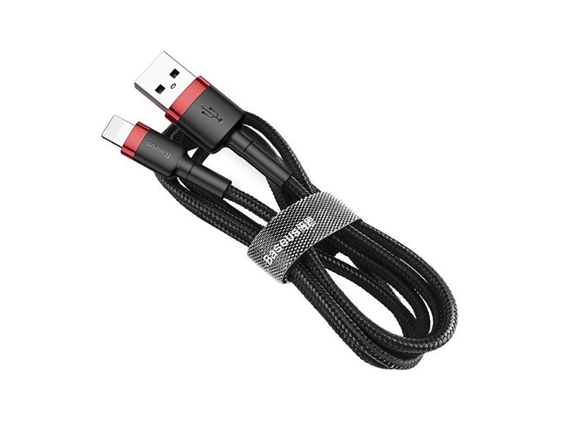 Baseus USB Type-A/Lightning töltőkábel 2m, piros/fekete (CALKLFC19)