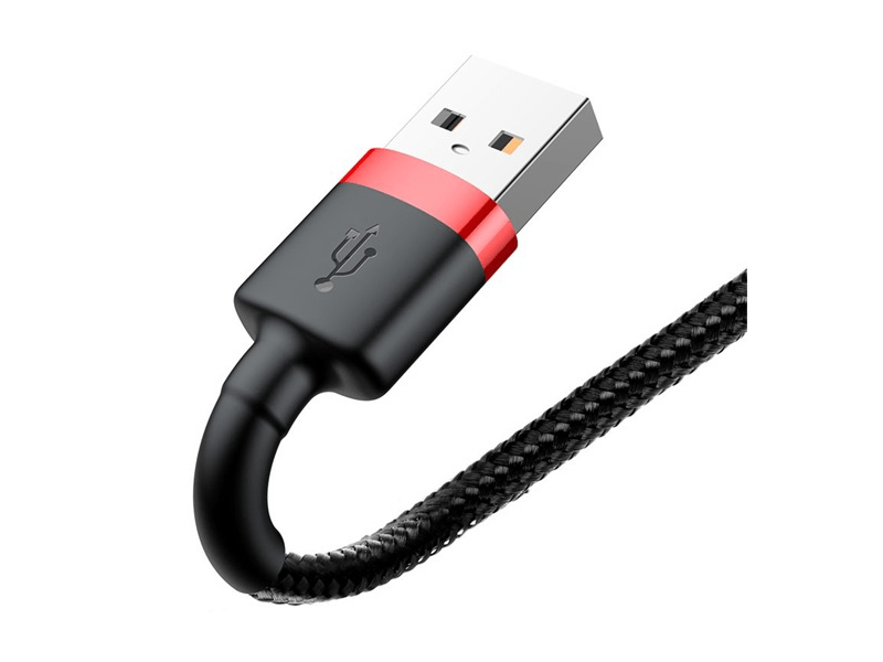 Baseus USB Type-A/Lightning töltőkábel 2m, piros/fekete (CALKLFC19)