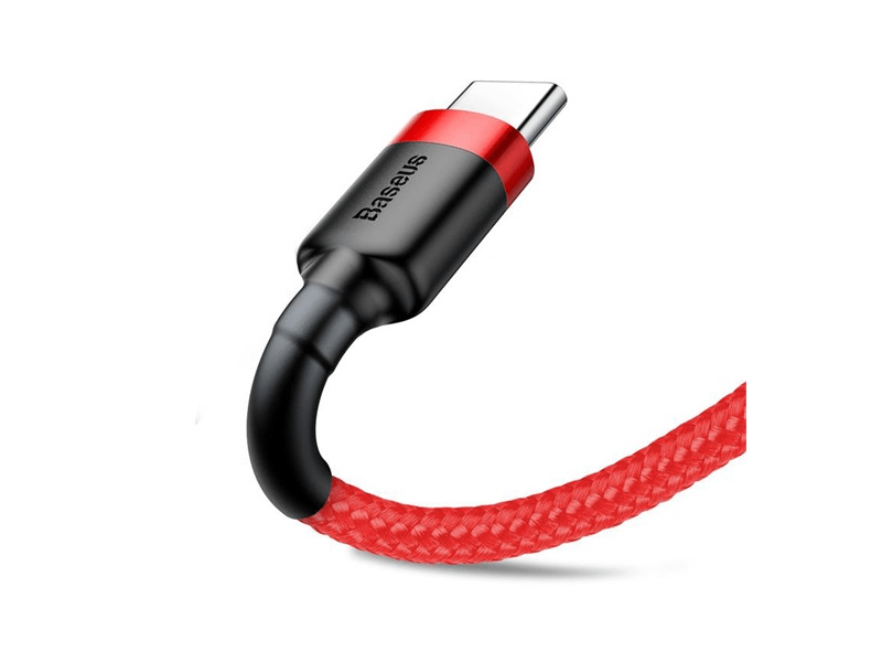 Baseus Cafule USB Type-C 2A Gyorstöltő adatkábel 2m, piros (CATKLFC09)