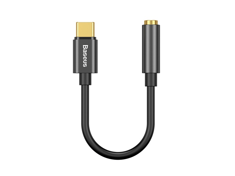 Baseus USB Type-C/3,5mm jack audió kábel, fekete (CATL5401)