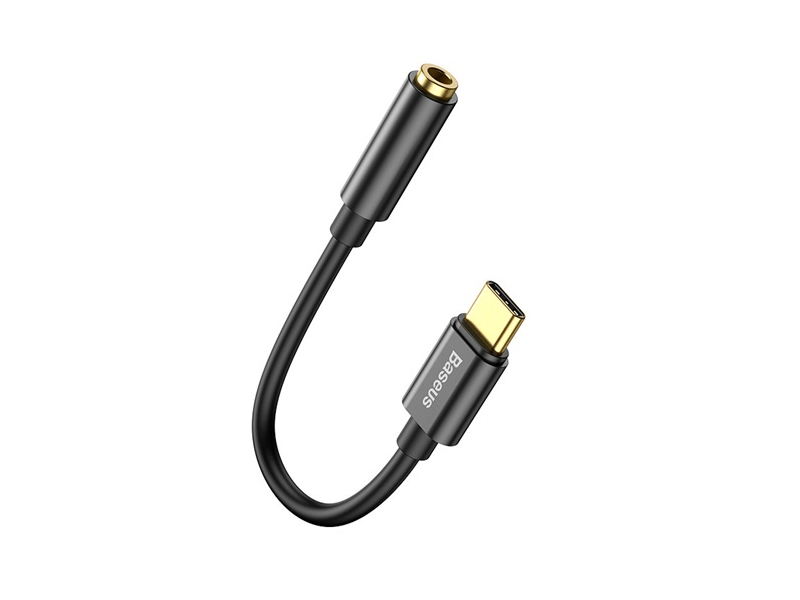 Baseus USB Type-C/3,5mm jack audió kábel, fekete (CATL5401)