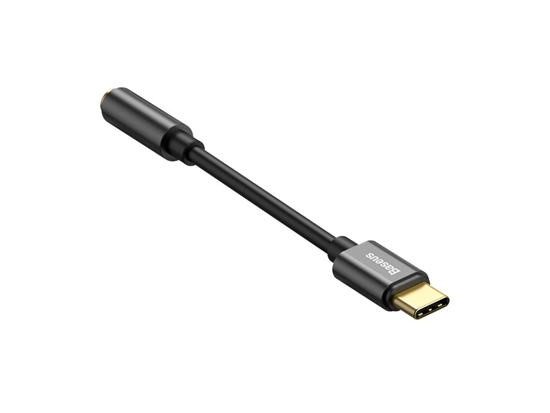 Baseus USB Type-C/3,5mm jack audió kábel, fekete (CATL5401)