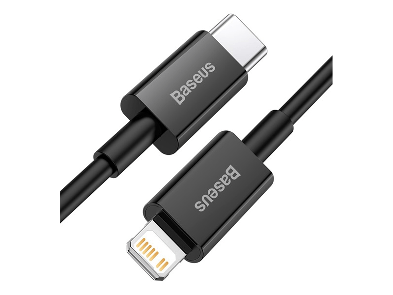 Baseus Superior USB Type-C/Lightning Gyorstöltős adatkábel 1m, fekete (CATLYSA01)