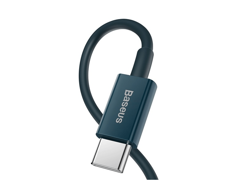Baseus USB Type-C/Lightning Gyorstöltős adatkábel 1 m, kék (CATLYSA03)