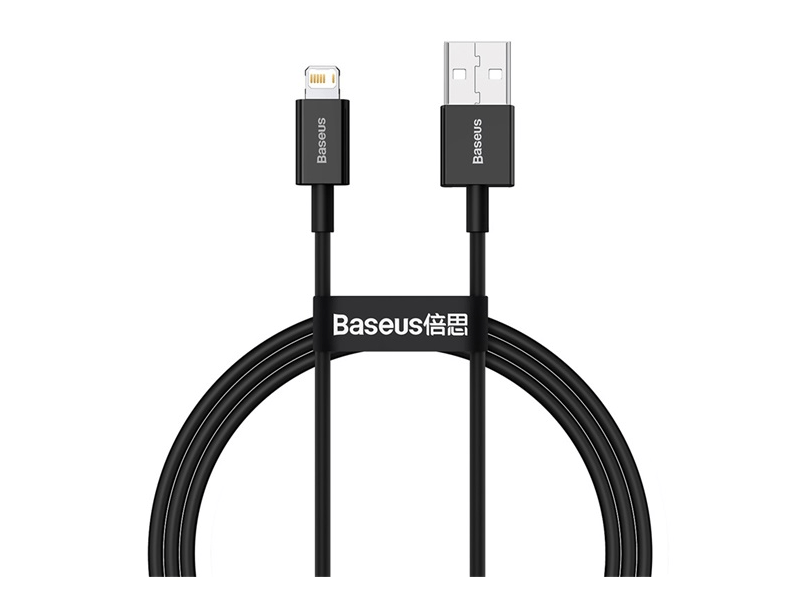 Baseus USB Type-A – Lightning gyorstöltő adatkábel 1m, fekete (CALYSA01)