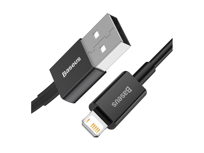 Baseus USB Type-A – Lightning gyorstöltő adatkábel 1m, fekete (CALYSA01)