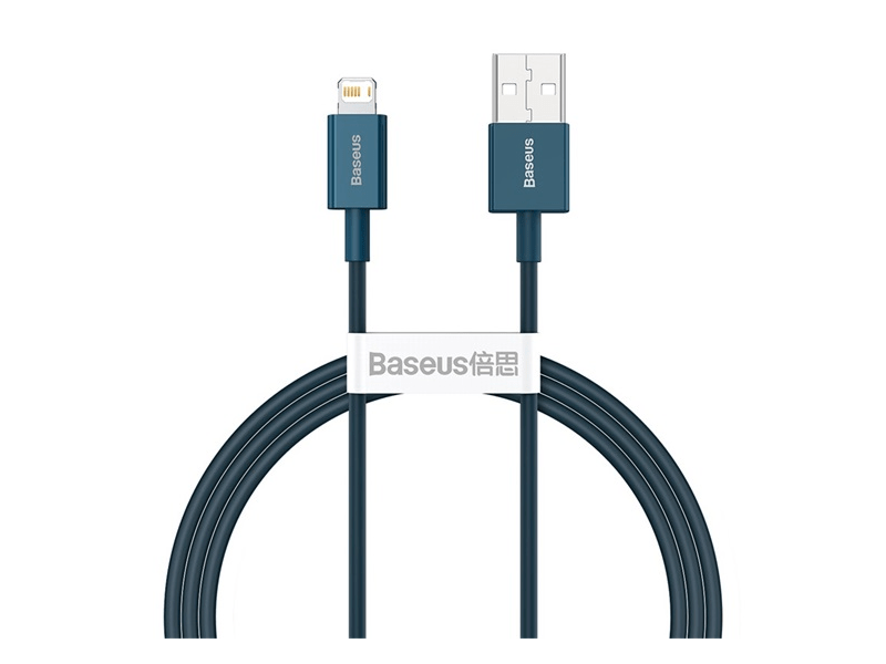 Baseus USB Type-A/Lightning Gyorstöltő adatkábel 1 m, kék