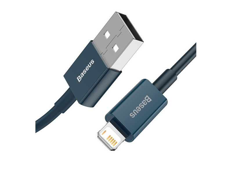 Baseus USB Type-A/Lightning Gyorstöltő adatkábel 1 m, kék