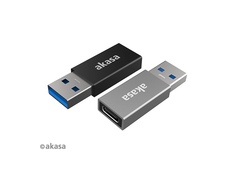 Akasa USB Type-A Male to USB Type-C Female Adapter, Duo pack (AK-CBUB61-KT02)