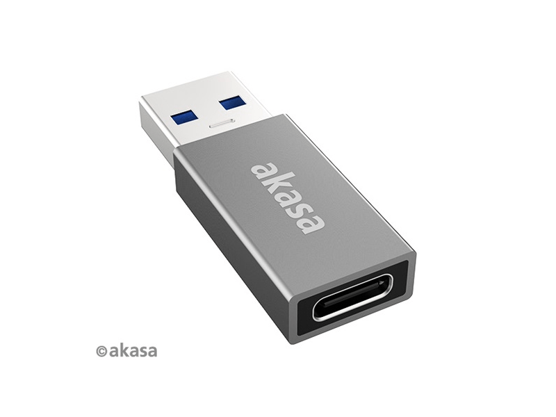 Akasa USB Type-A Male to USB Type-C Female Adapter, Duo pack (AK-CBUB61-KT02)