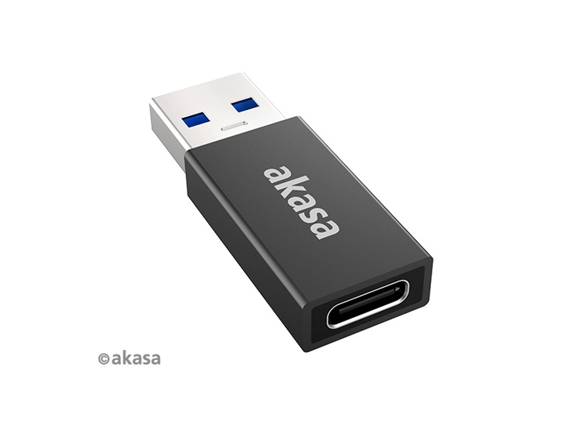 Akasa USB Type-A Male to USB Type-C Female Adapter, Duo pack (AK-CBUB61-KT02)