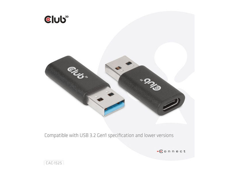 Club3D CAC-1525 USB 3.2 Gen1 Type A - USB 3.2 Gen1 Type C adapter