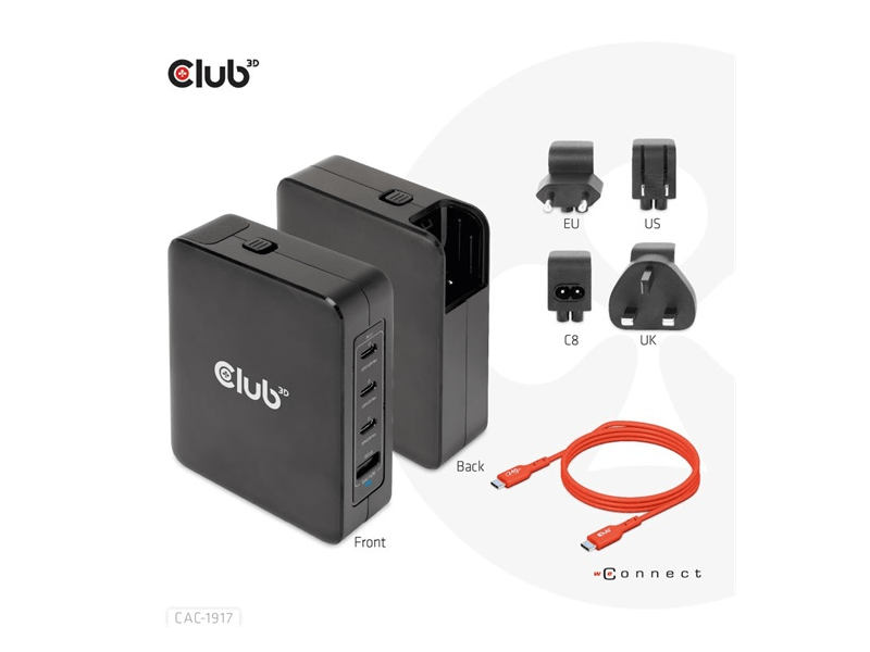 ADA Club3D USB-C Power Adapter 140W -  Hálózati töltő