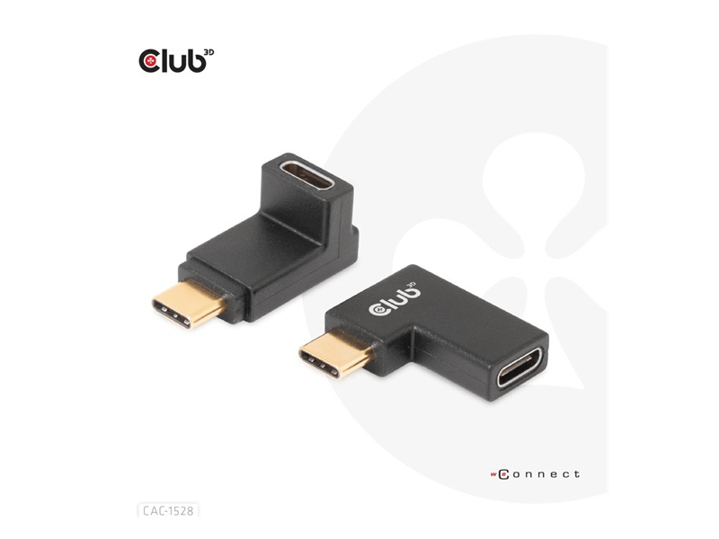 Club 3D CAC-1528 USB Type-C Szögletes adapter, 2 db