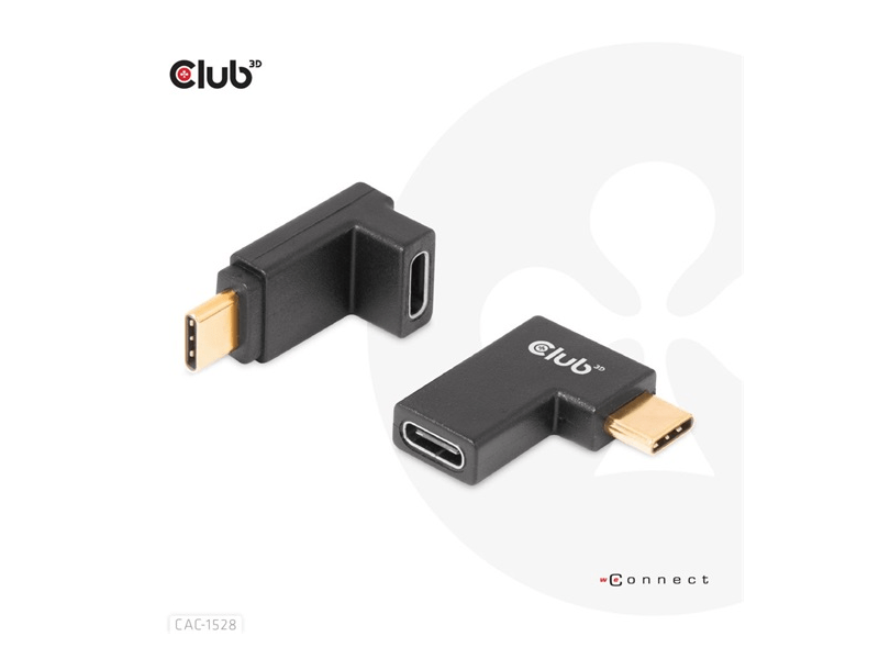 Club 3D CAC-1528 USB Type-C Szögletes adapter, 2 db