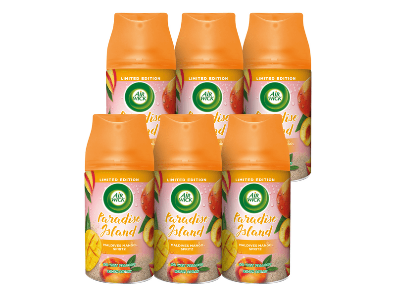 Air Wick Freshmatic Légfrissítő utántöltő – Maldív Mangó & Őszibarack illat, 6 x 250 ml