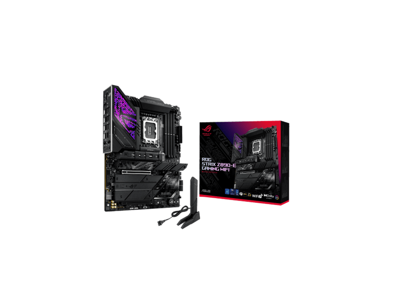 Asus Alaplap - Intel ROG STRIX Z890-E GAMING WIFI LGA1851 (Z890, ATX, 4xDDR5 8800+MHz, 4xSATA3, 7xM.2, HDMI+DP)