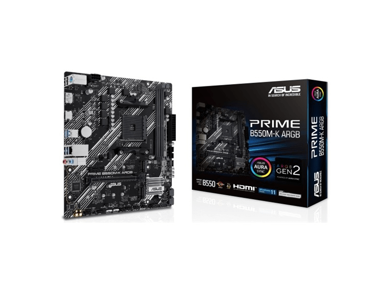 Asus PRIME B550M-K AM4 mATX Alaplap (PRIMEB550MKARGB)