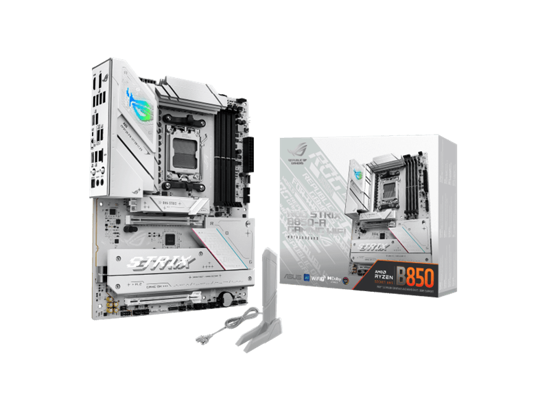 Asus Alaplap - AMD ROG STRIX B850-A GAMING WIFI AM5 (B850, ATX, 4xDDR5 8000+MHz, 2xSATA3, 4x M.2, HDMI+DP)