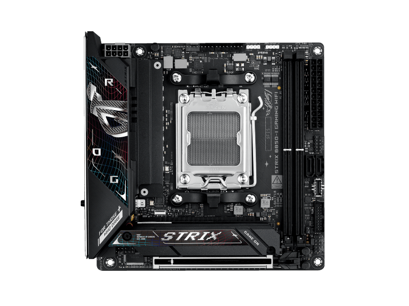 Asus Alaplap - AMD ROG STRIX B850-I GAMING WIFI AM5 (B850, ATX, 2xDDR5 8400+MHz, 2xSATA3, 2x M.2, HDMI+USB-C)