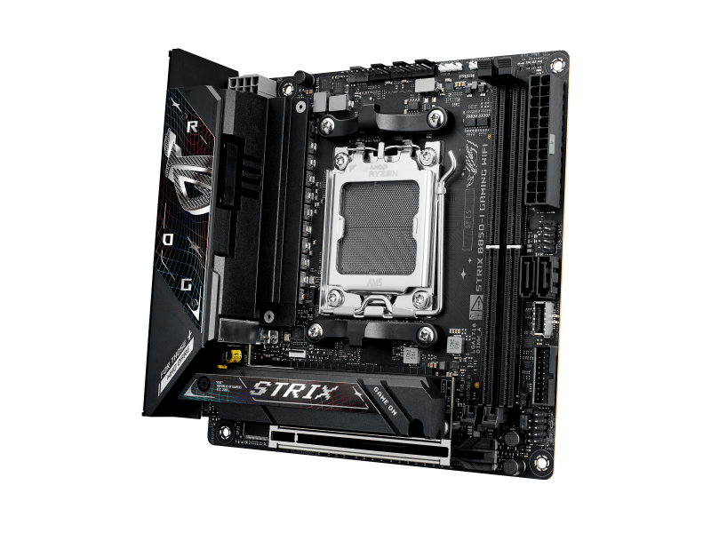 Asus Alaplap - AMD ROG STRIX B850-I GAMING WIFI AM5 (B850, ATX, 2xDDR5 8400+MHz, 2xSATA3, 2x M.2, HDMI+USB-C)