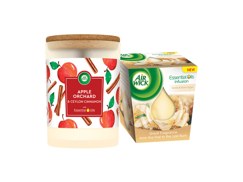 Air Wick Vanília és barnacukor illatgyertya+ Alma és fahéj illatgyertya