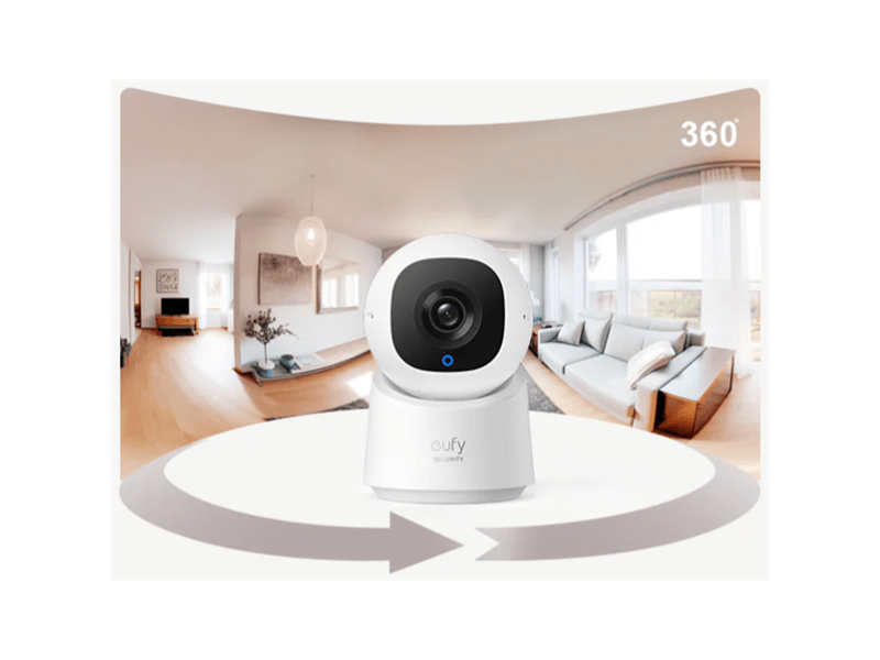 ANKER EUFY Kamera, C220 IndoorCam, 2K, 360 fokban elfogatható, AI Mozgás követő, WiFi-s, beltéri - T8W11321